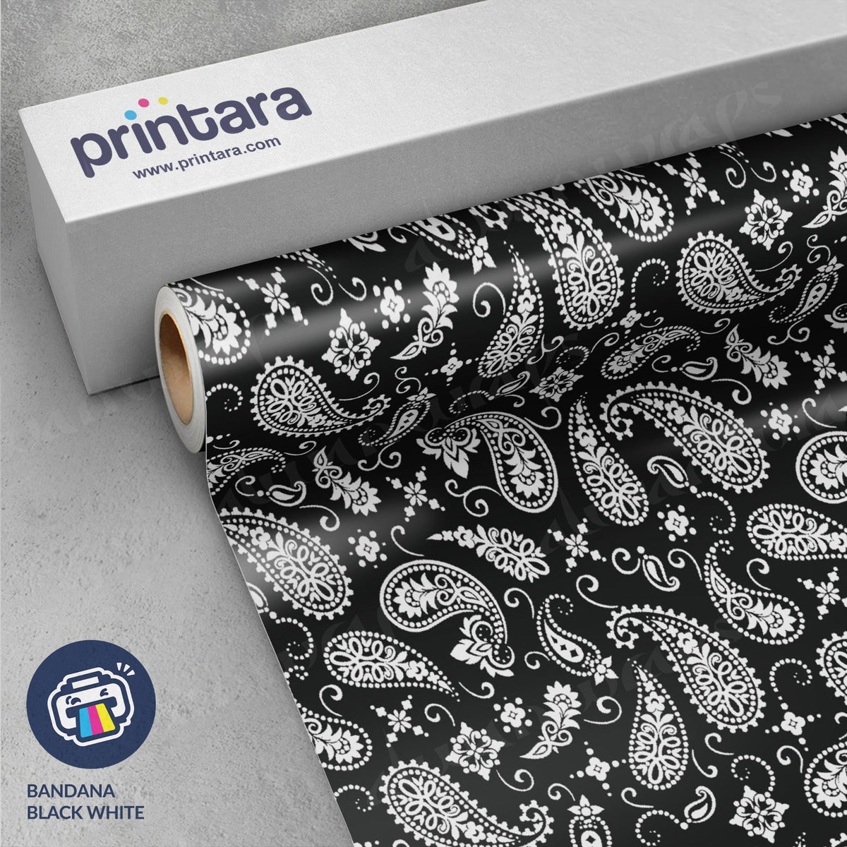 Bandana Black & White Vinyl Wrap