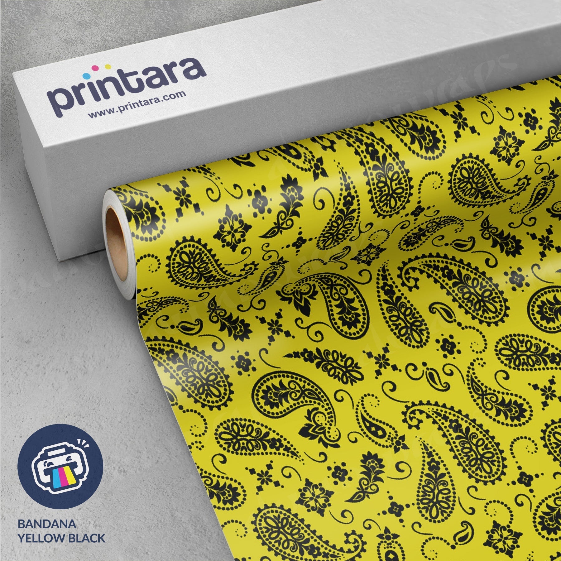 Bandana Yellow & Black Vinyl Wrap