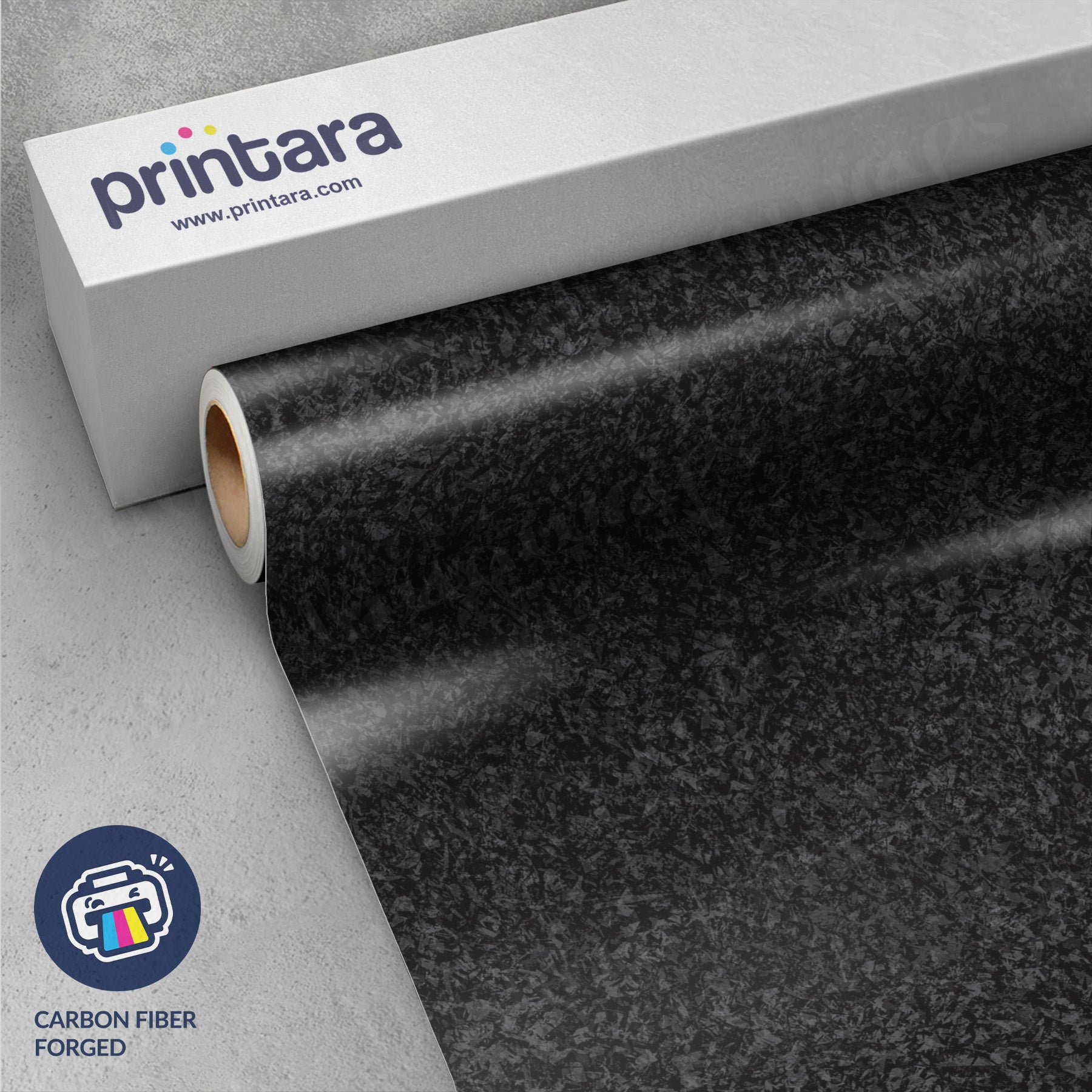 Printara Carbon Fiber Forged Vinyl Wrap