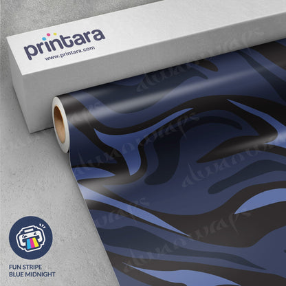 Fun Stripe Blue Midnight Vinyl Wrap