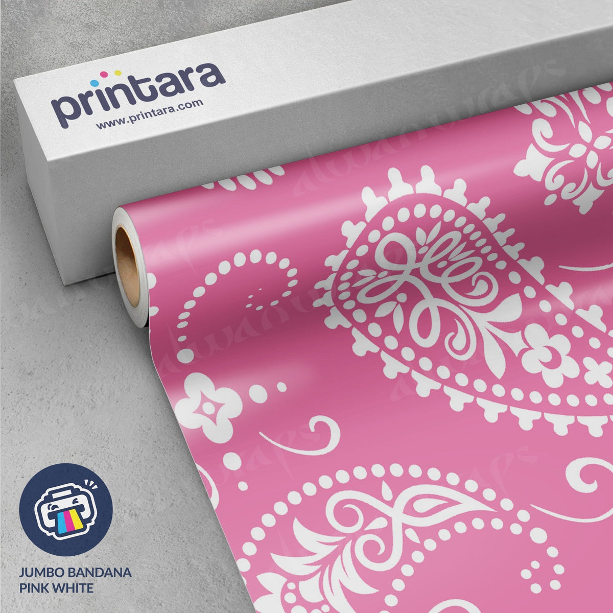 Jumbo Bandana Pink & White Vinyl Wrap
