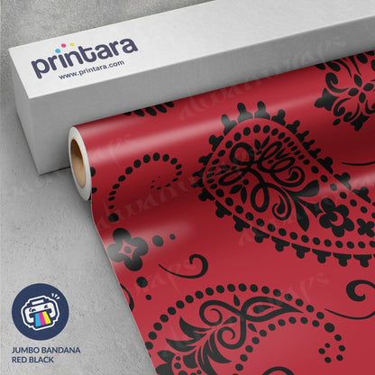 Jumbo Bandana Red & Black Vinyl Wrap
