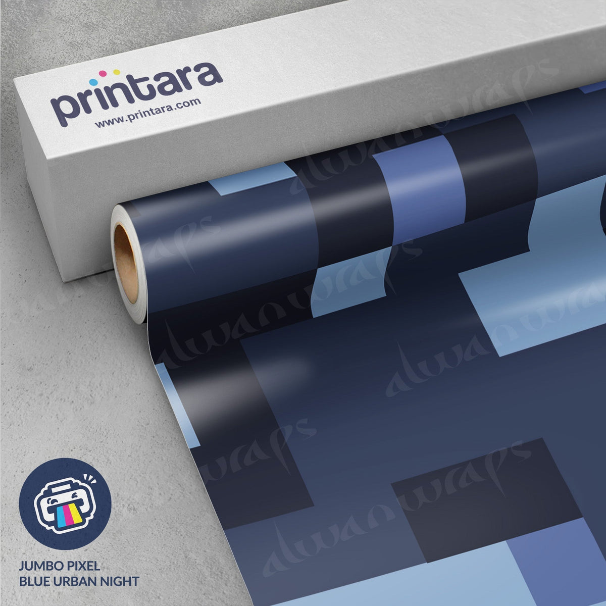 Jumbo Pixel Blue Urban Night Vinyl Wrap