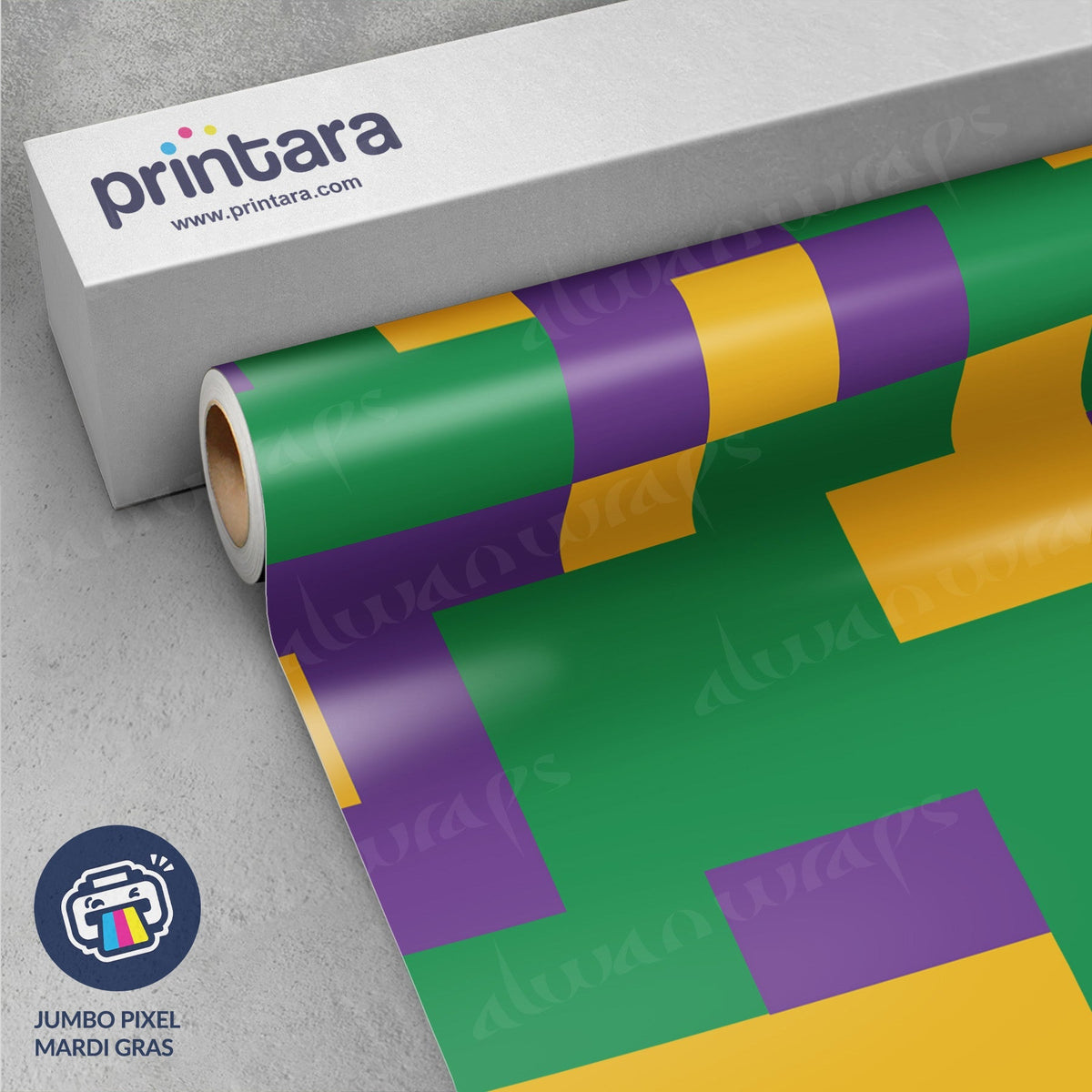 Jumbo Pixel Mardi Gras Vinyl Wrap