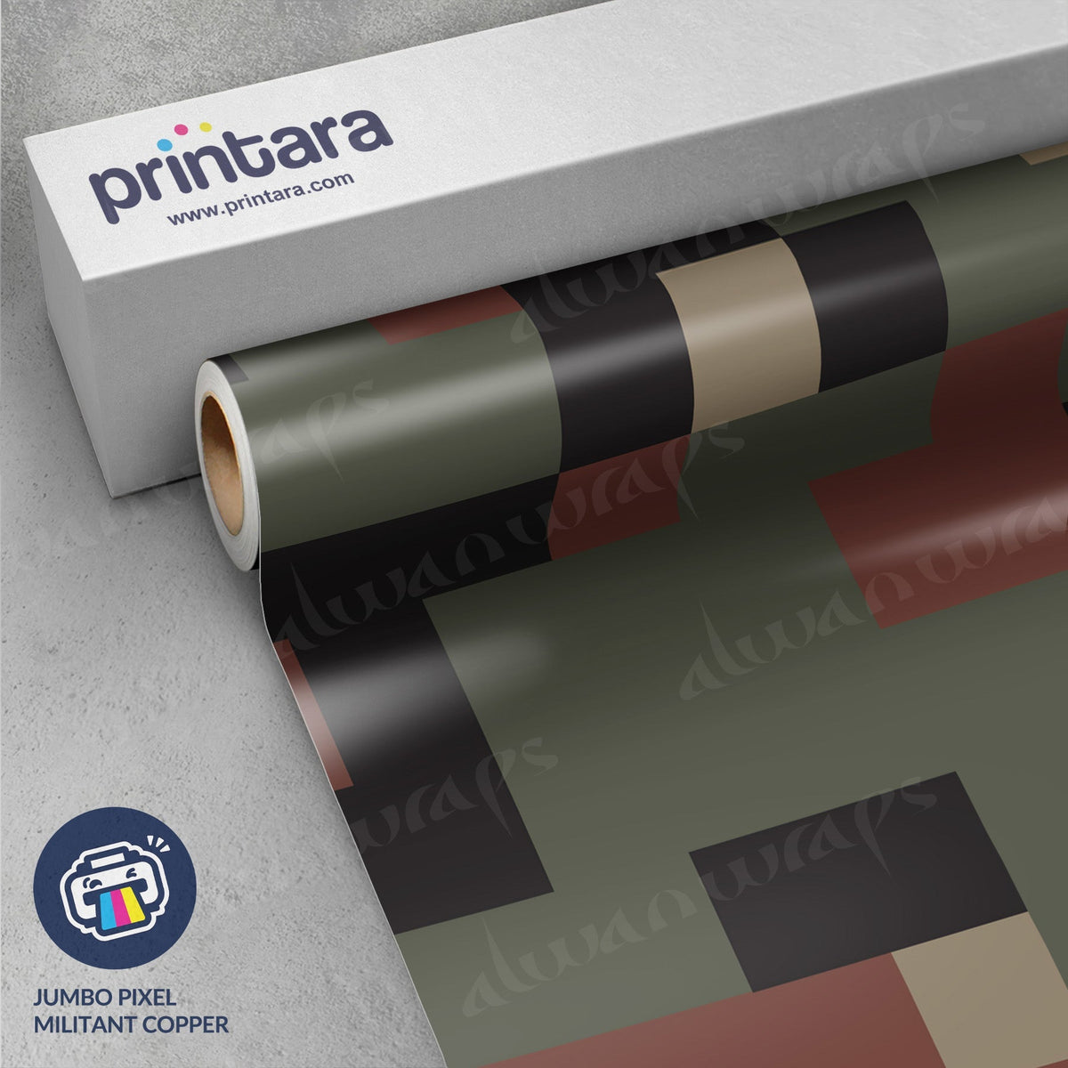 Jumbo Pixel Militant Copper Vinyl Wrap