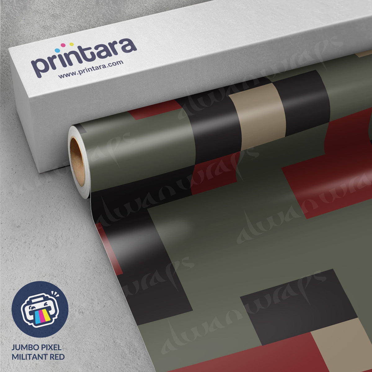 Jumbo Pixel Militant Red Vinyl Wrap