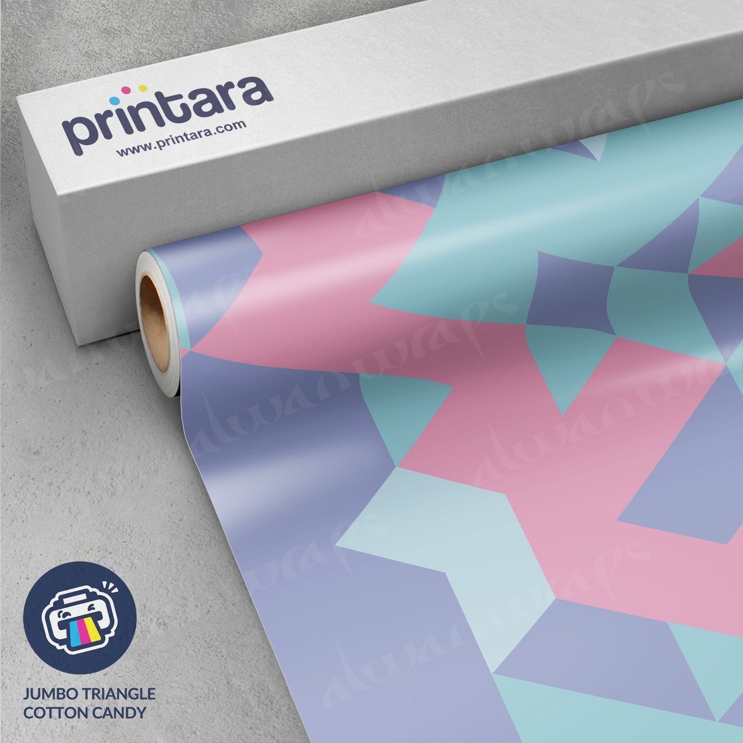 Jumbo Triangle Cotton Candy Vinyl Wrap