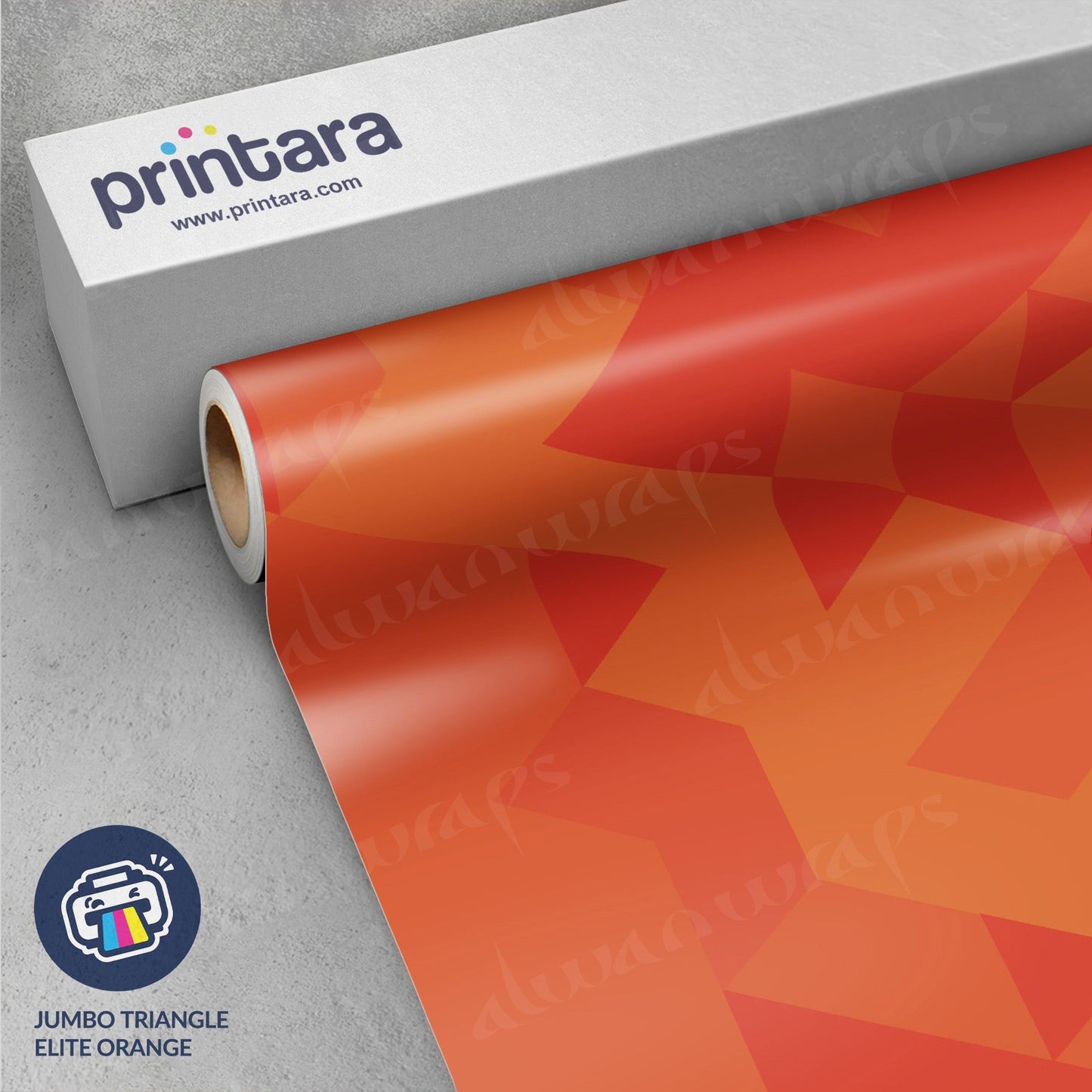 Jumbo Triangle Elite Orange Vinyl Wrap