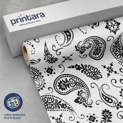 Large Bandana White & Black Vinyl Wrap