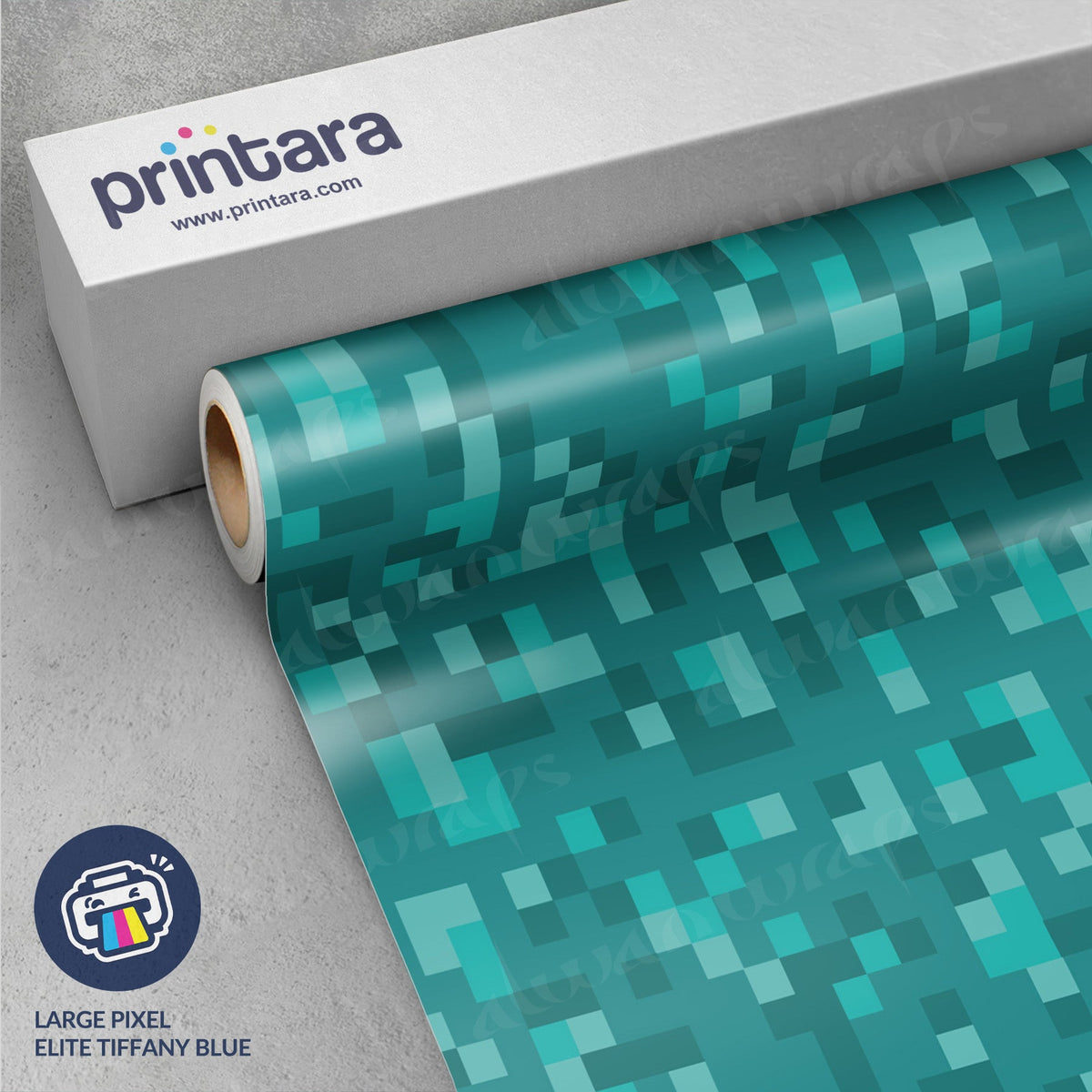 Large Pixel Elite Tiffany Blue Vinyl Wrap