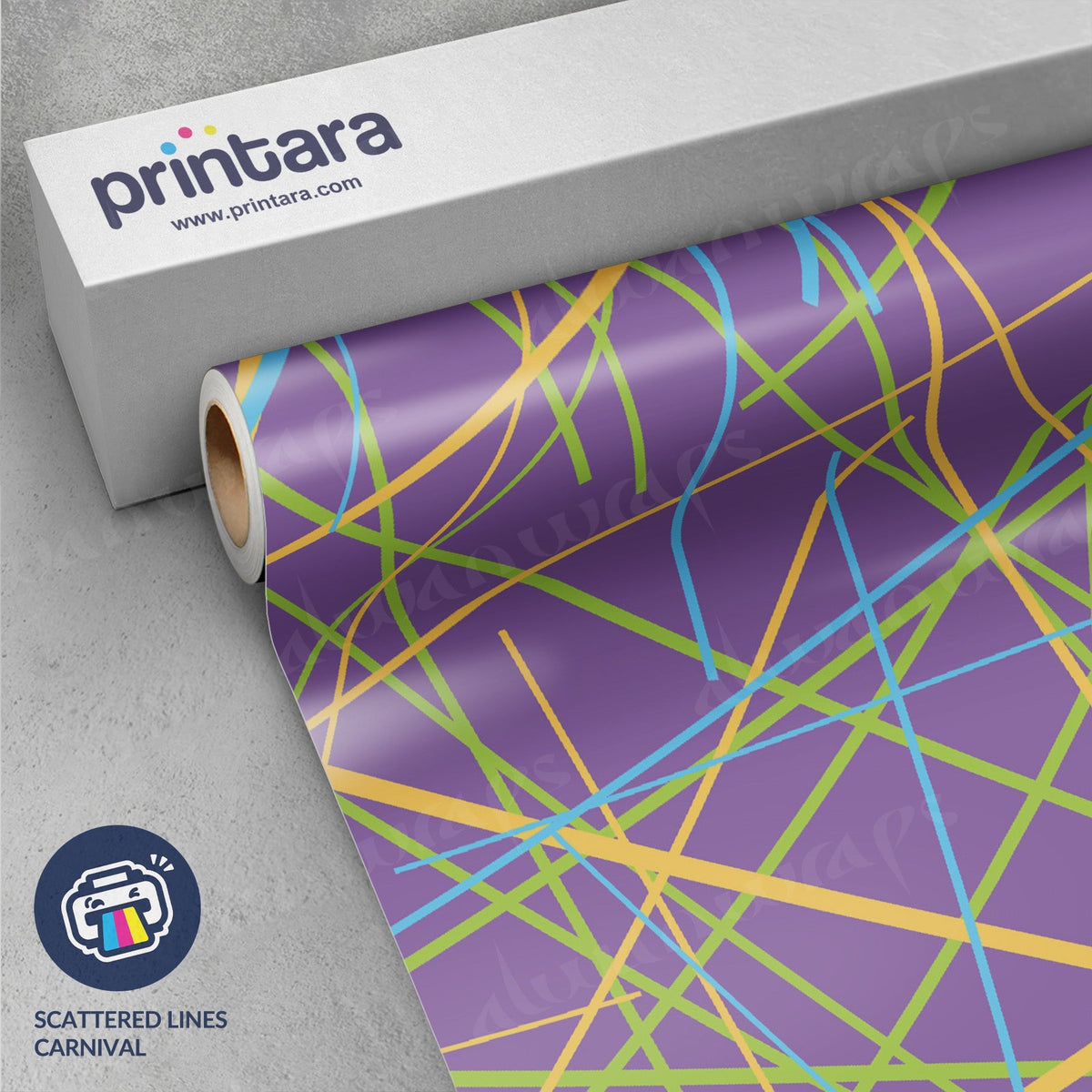 Printara Scattered Lines Carnival Vinyl Wrap