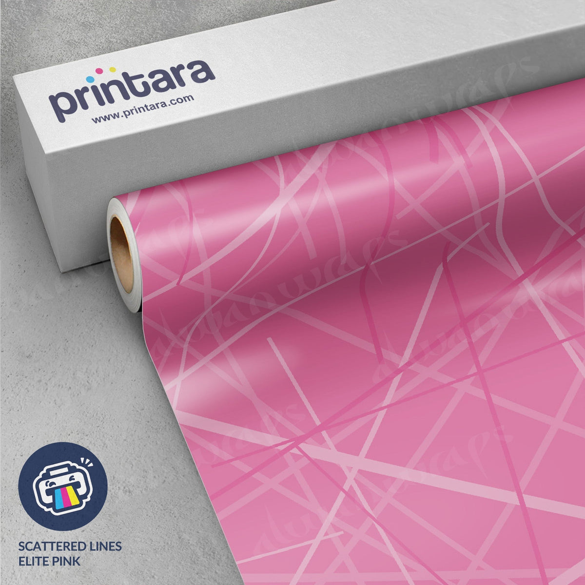 Printara Scattered Lines Elite Pink Vinyl Wrap