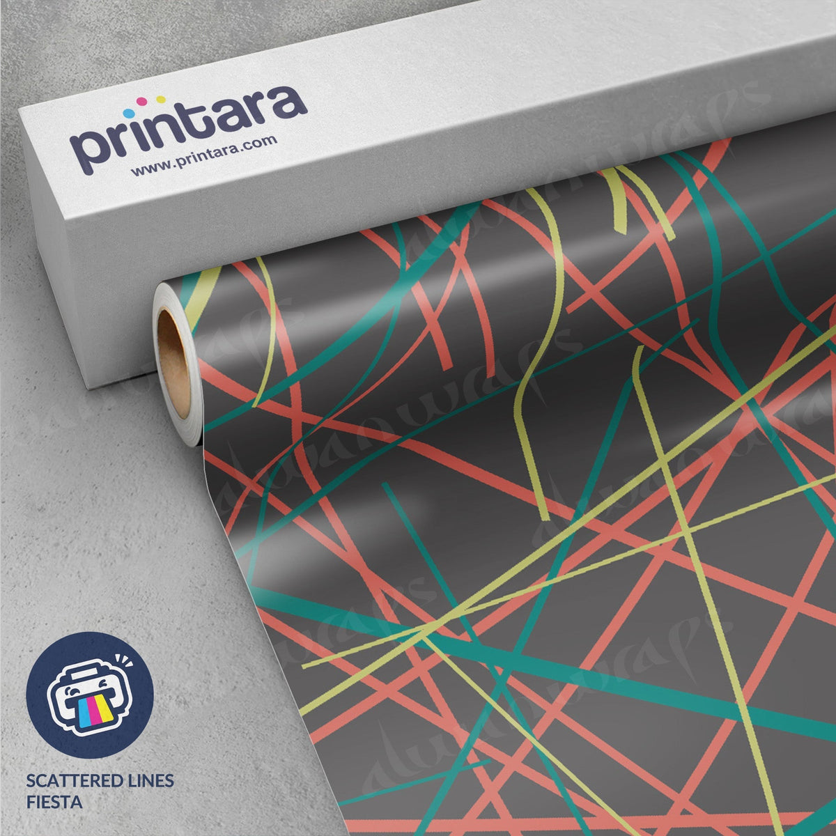Printara Scattered Lines Fiesta Vinyl Wrap