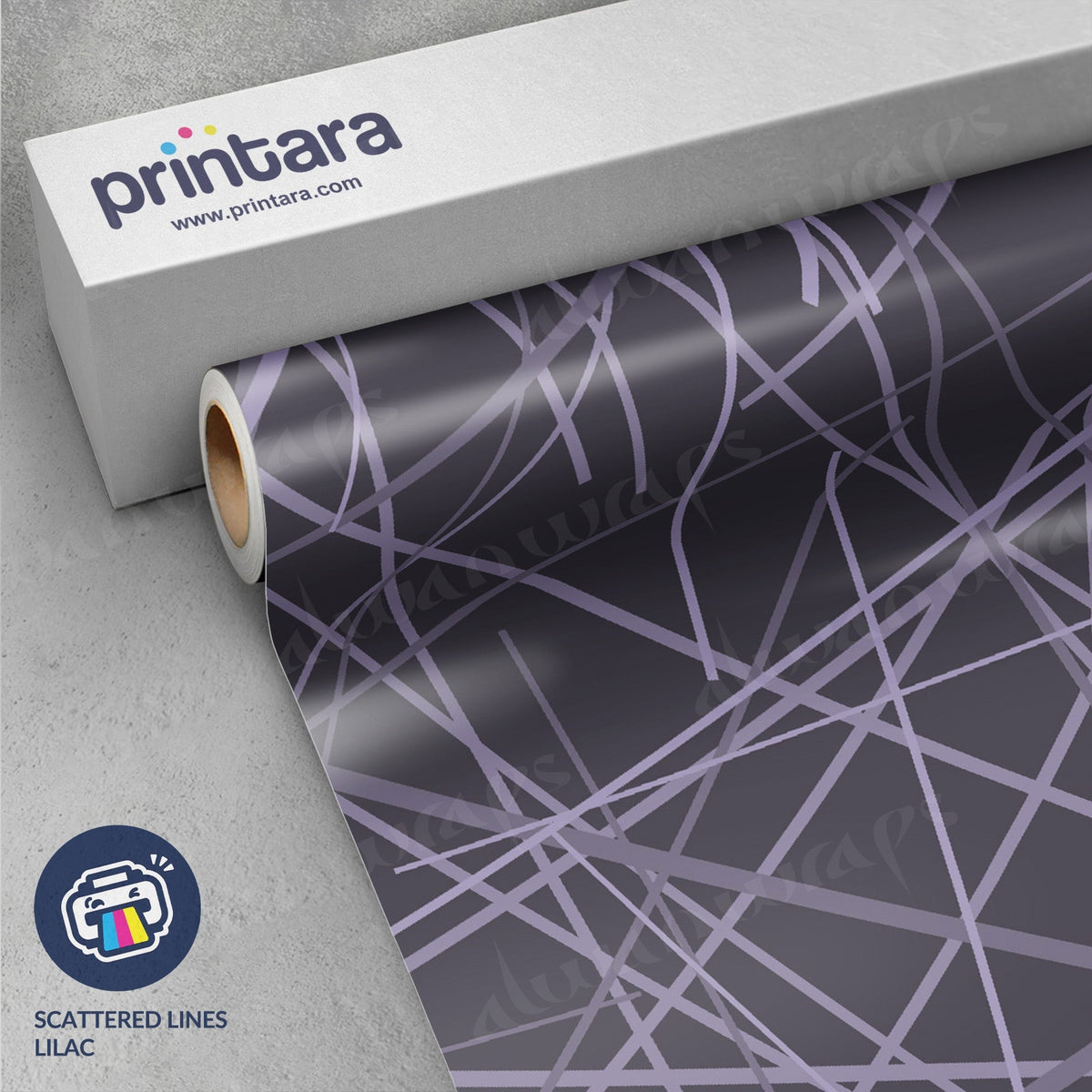 Printara Scattered Lines Lilac Vinyl Wrap