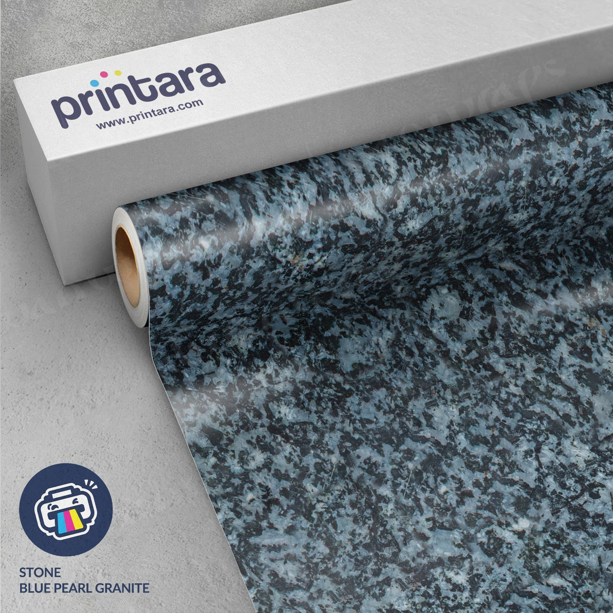 Stone Blue Pearl Granite Vinyl Wrap