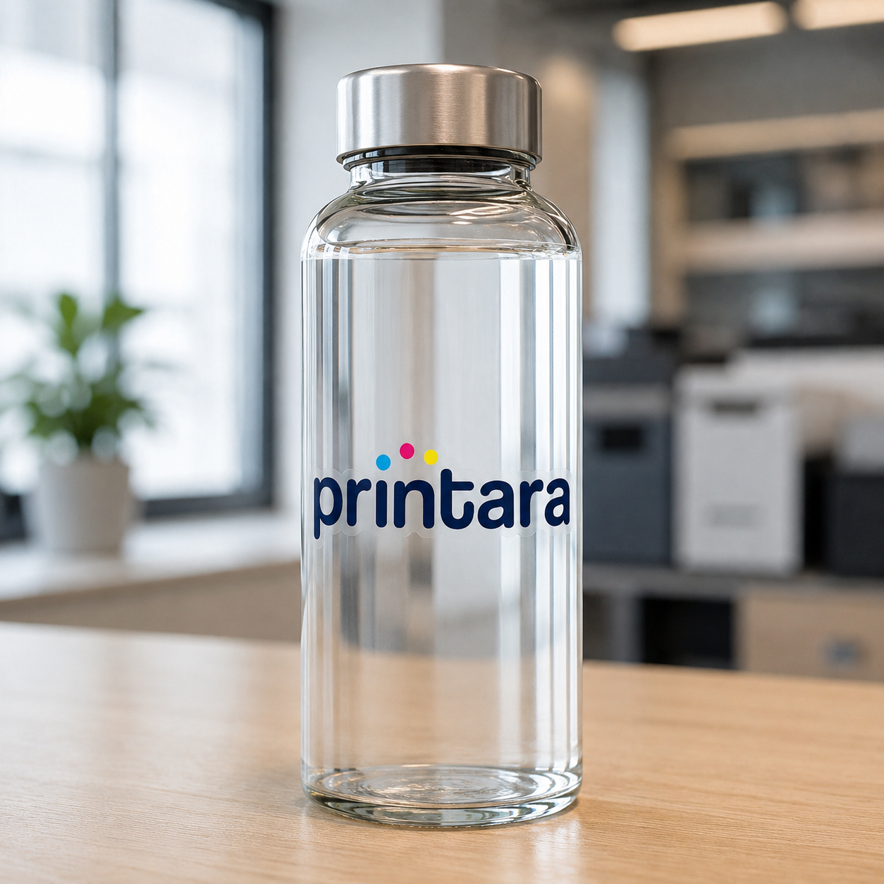 Custom Clear Stickers on bottle