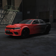 Red to black fade vinyl wrap design