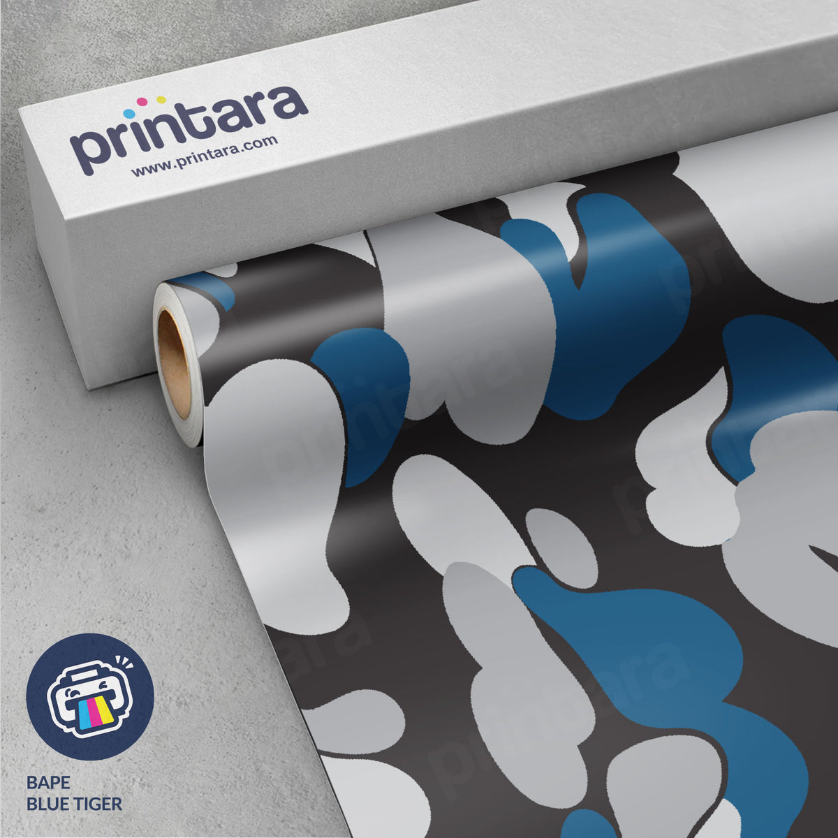 Bape Blue Tiger Vinyl Wrap