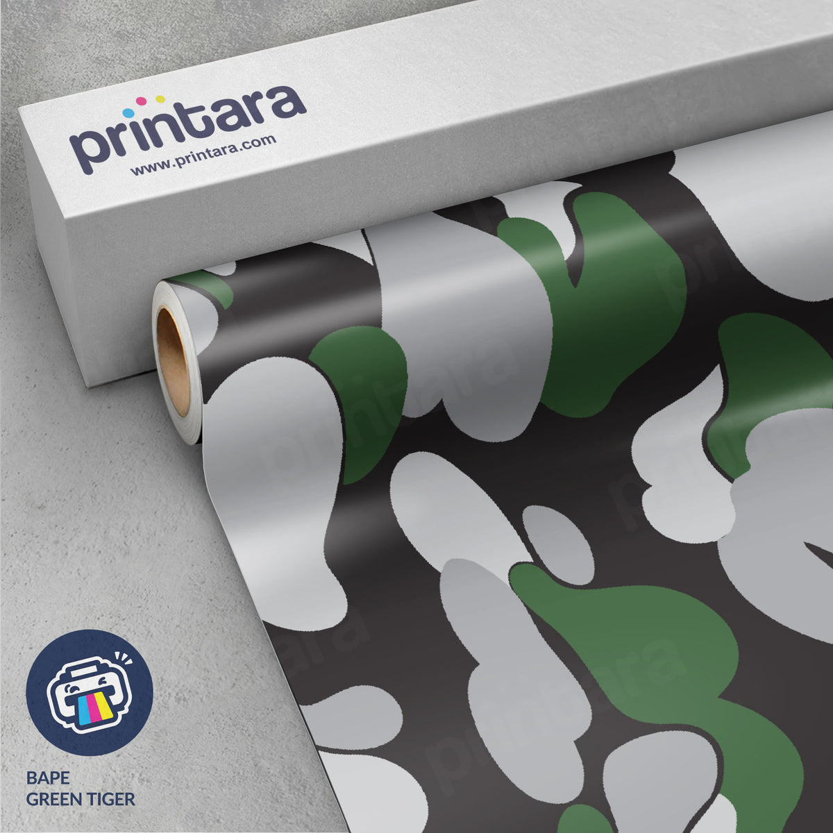 Bape Green Tiger Vinyl Wrap