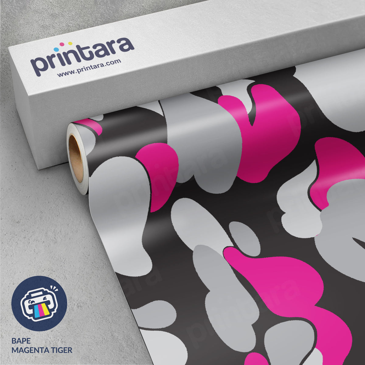Bape Magenta Tiger Vinyl Wrap