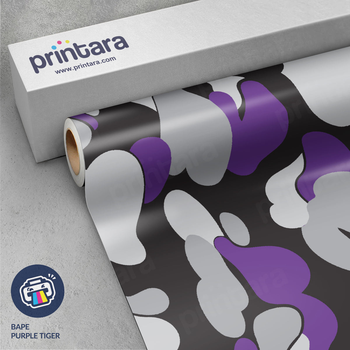 Bape Purple Tiger Vinyl Wrap