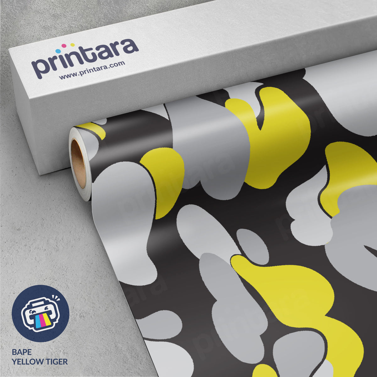 Bape Yellow Tiger Vinyl Wrap
