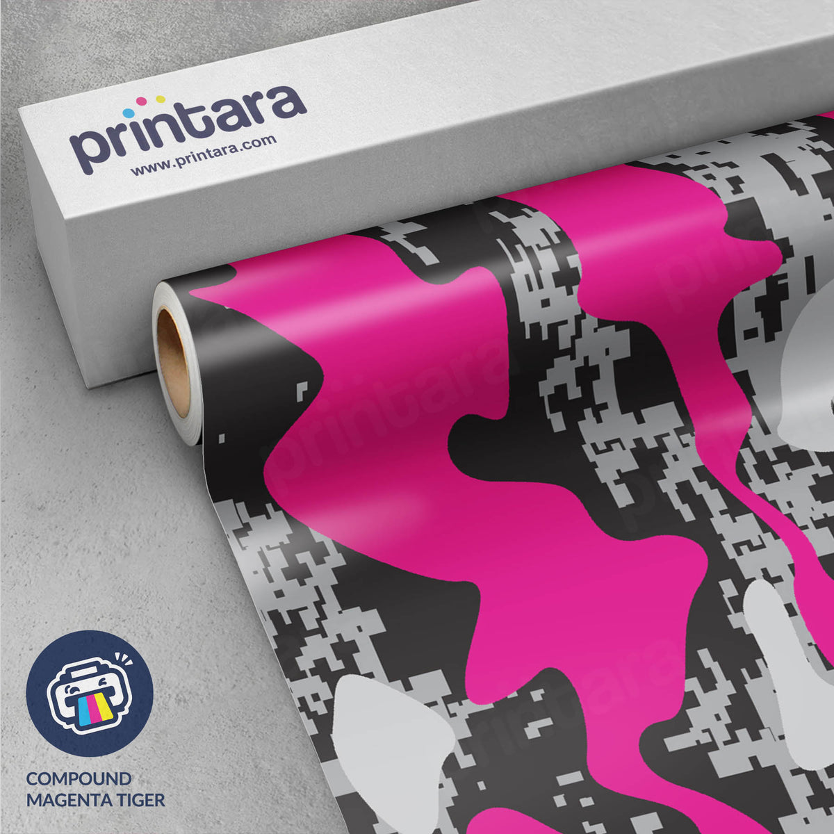 Compound Magenta Tiger Gun Skin Vinyl Wrap
