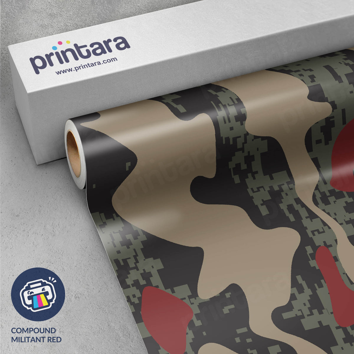Compound Militant Red Gun Skin Vinyl Wrap