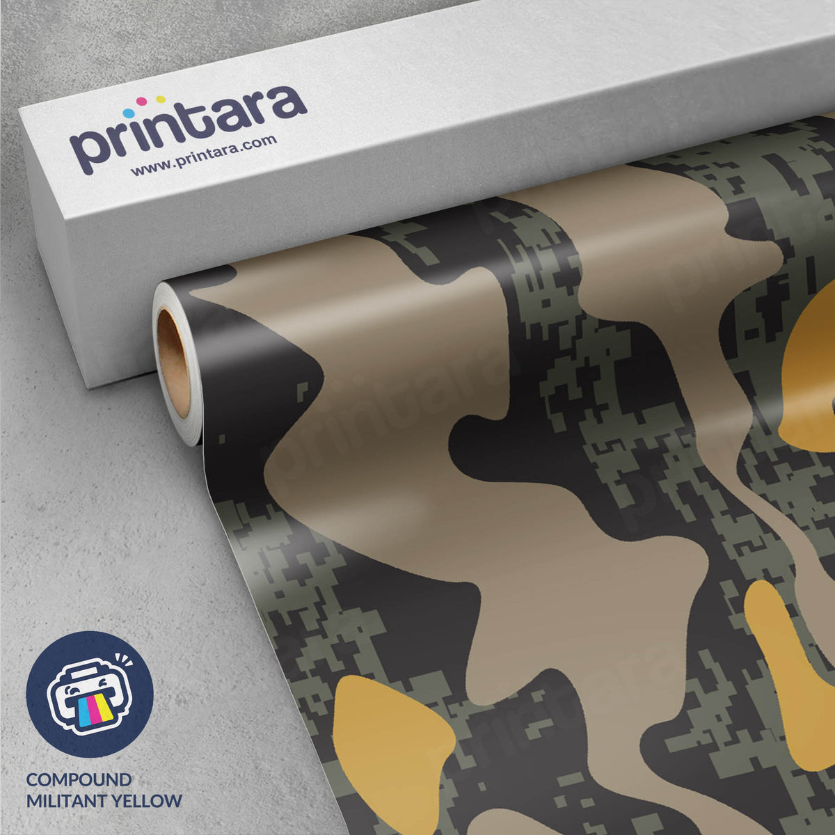 Compound Militant Yellow Gun Skin Vinyl Wrap