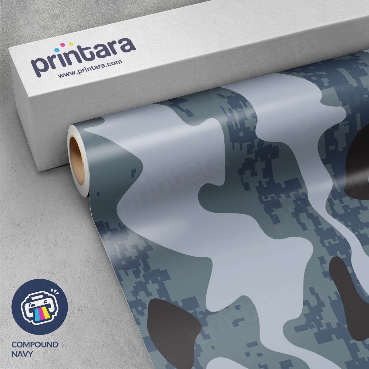 Compound Navy Gun Skin Vinyl Wrap