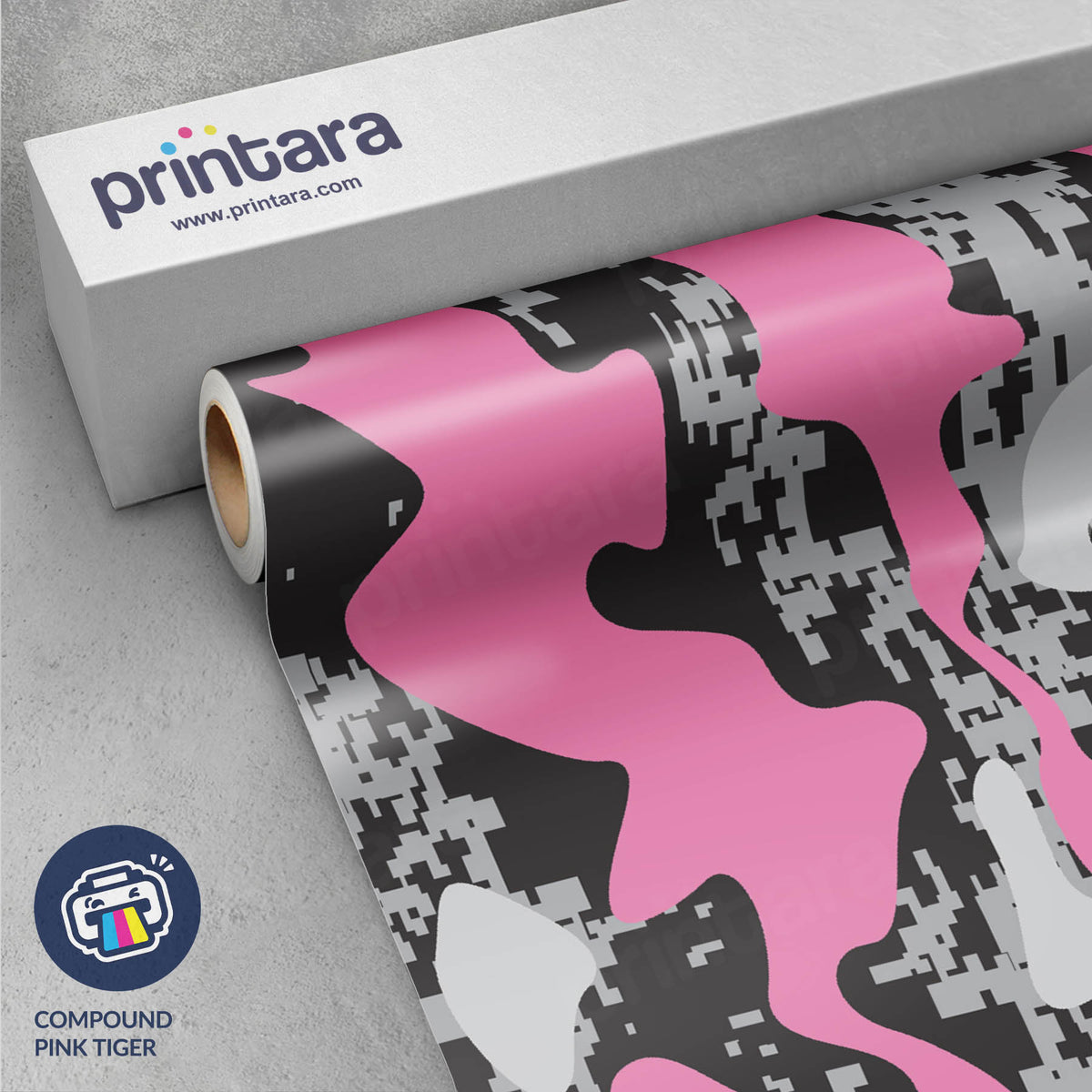Compound Pink Tiger Gun Skin Vinyl Wrap