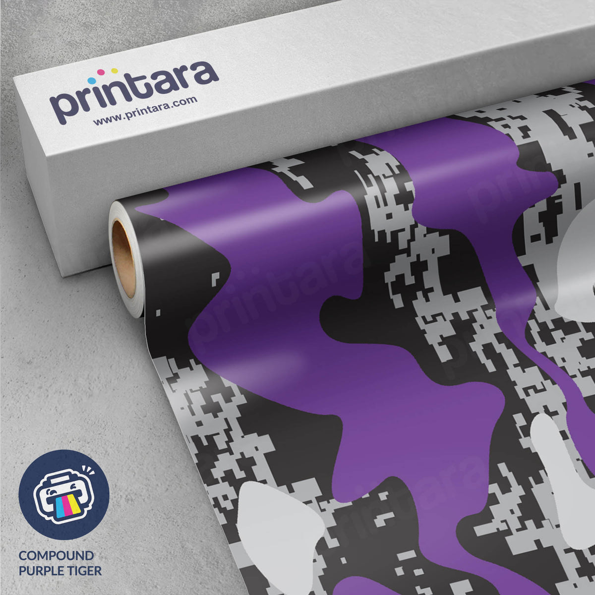 Compound Purple Tiger Gun Skin Vinyl Wrap