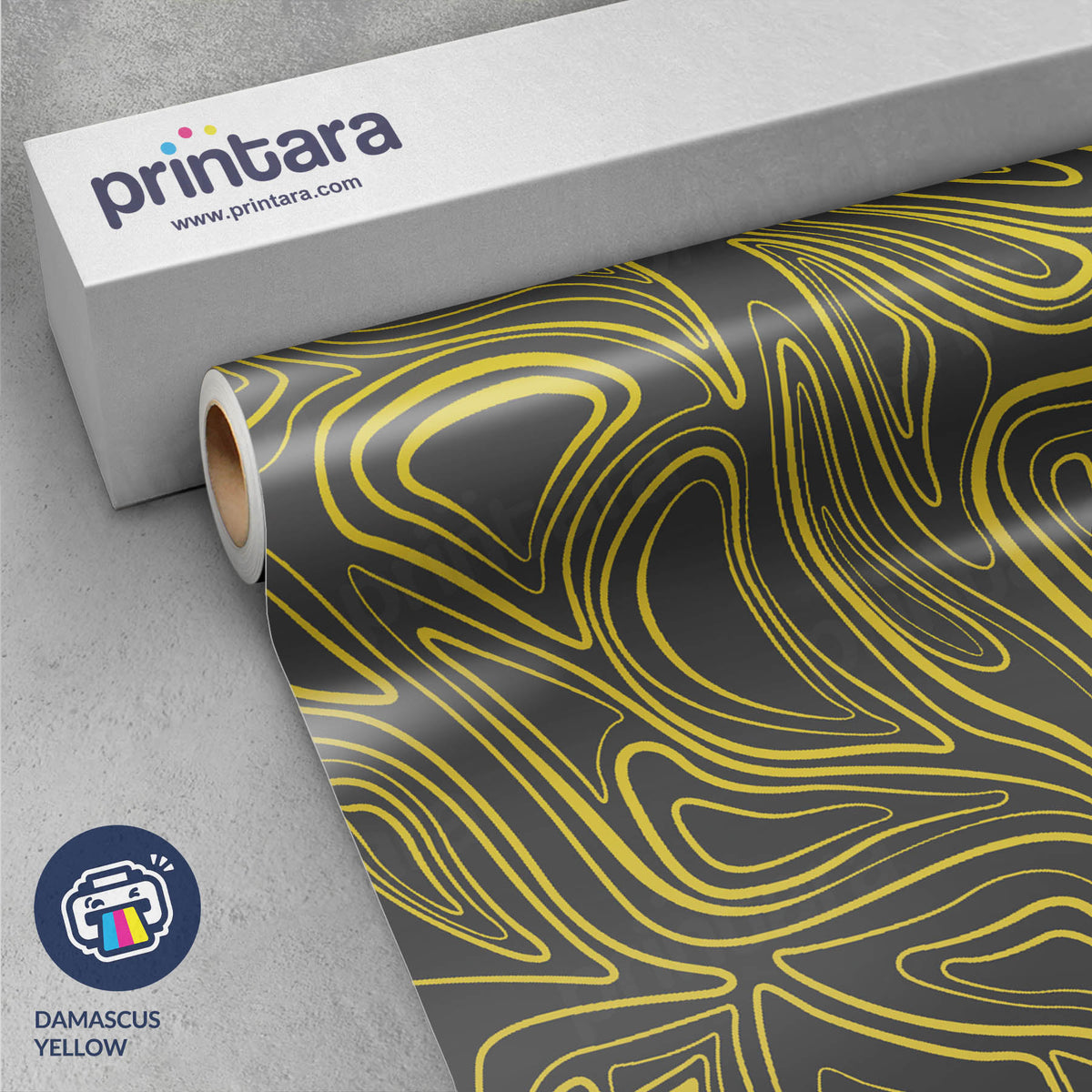 Damascus Yellow Gun Skin Vinyl Wrap