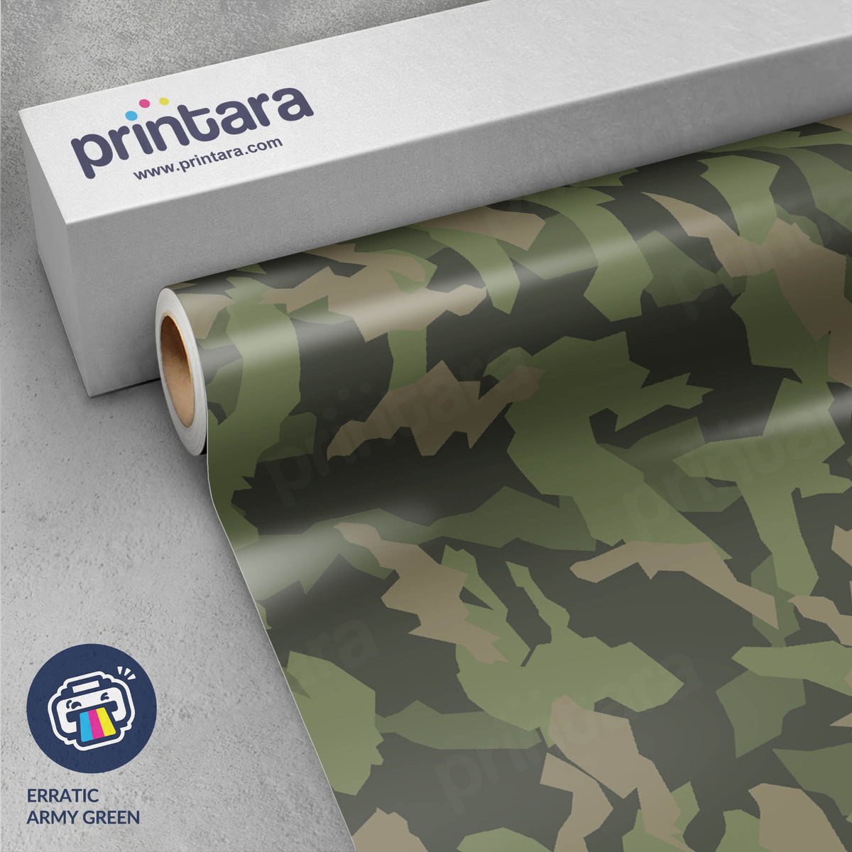 Erratic Army Green Gun Skin Vinyl Wrap