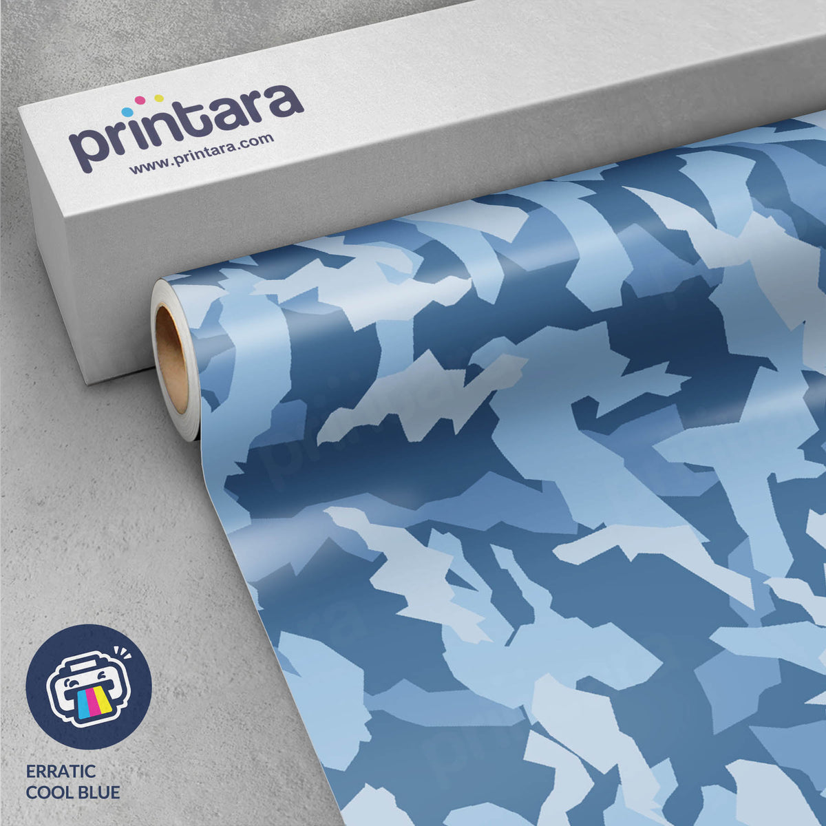 Erratic Cool Blue Gun Skin Vinyl Wrap
