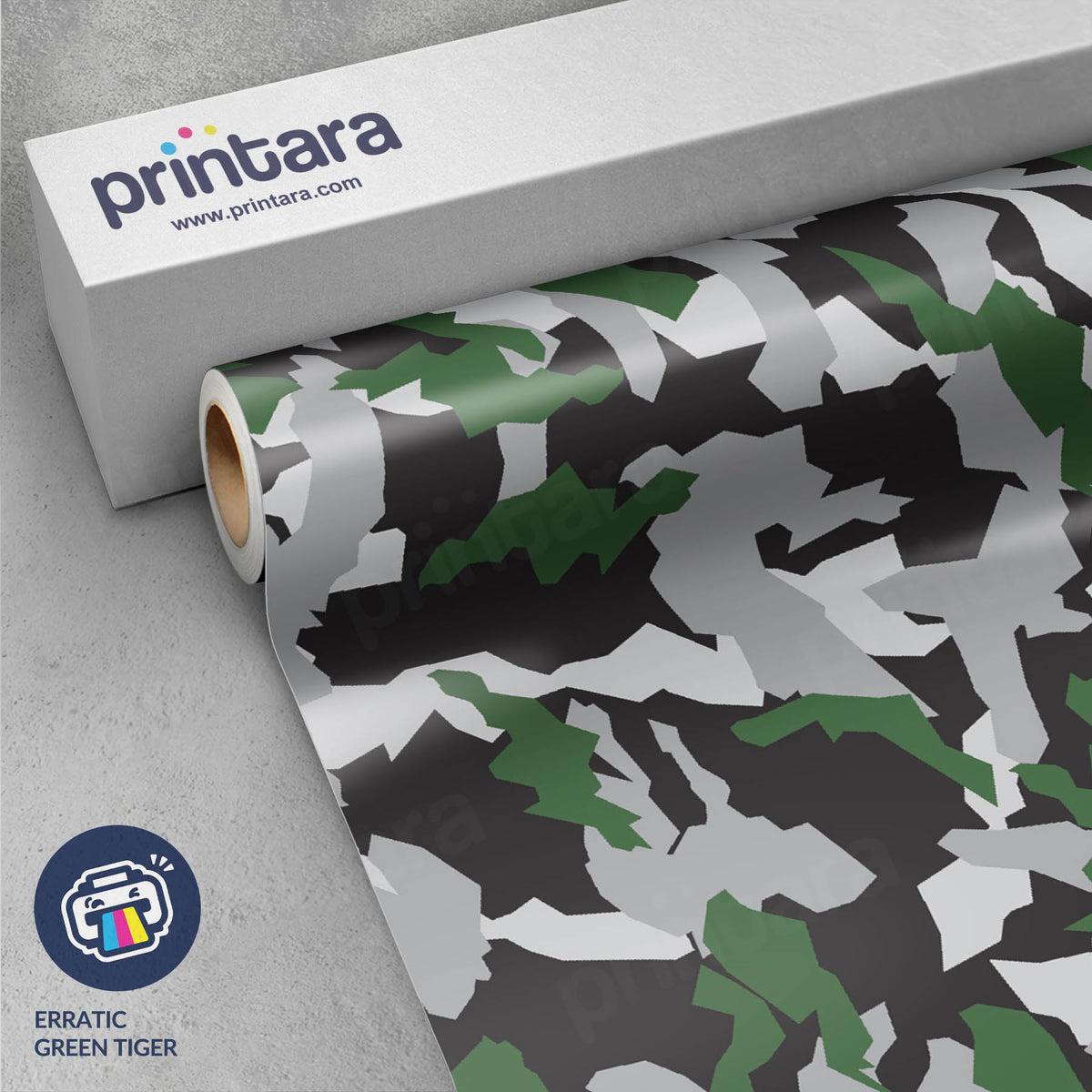 Erratic Green Tiger Gun Skin Vinyl Wrap