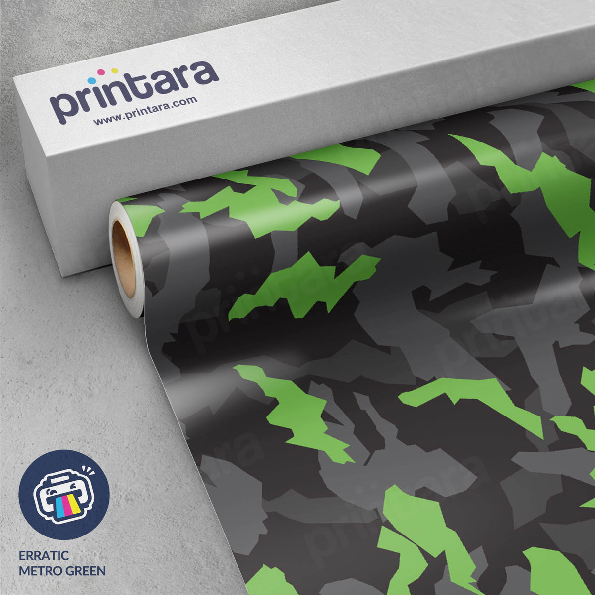 Erratic Metro Green Gun Skin Vinyl Wrap