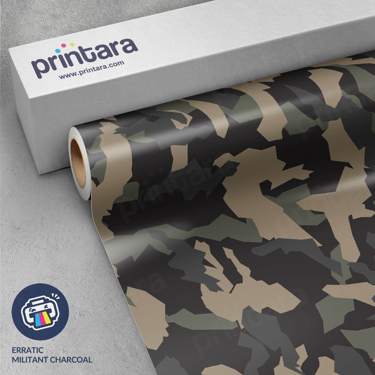 Erratic Militant Charcoal Gun Skin Vinyl Wrap