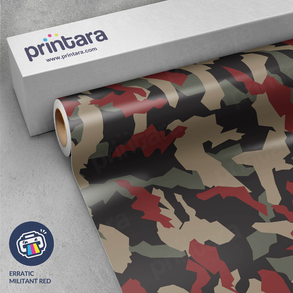 Erratic Militant Red Gun Skin Vinyl Wrap