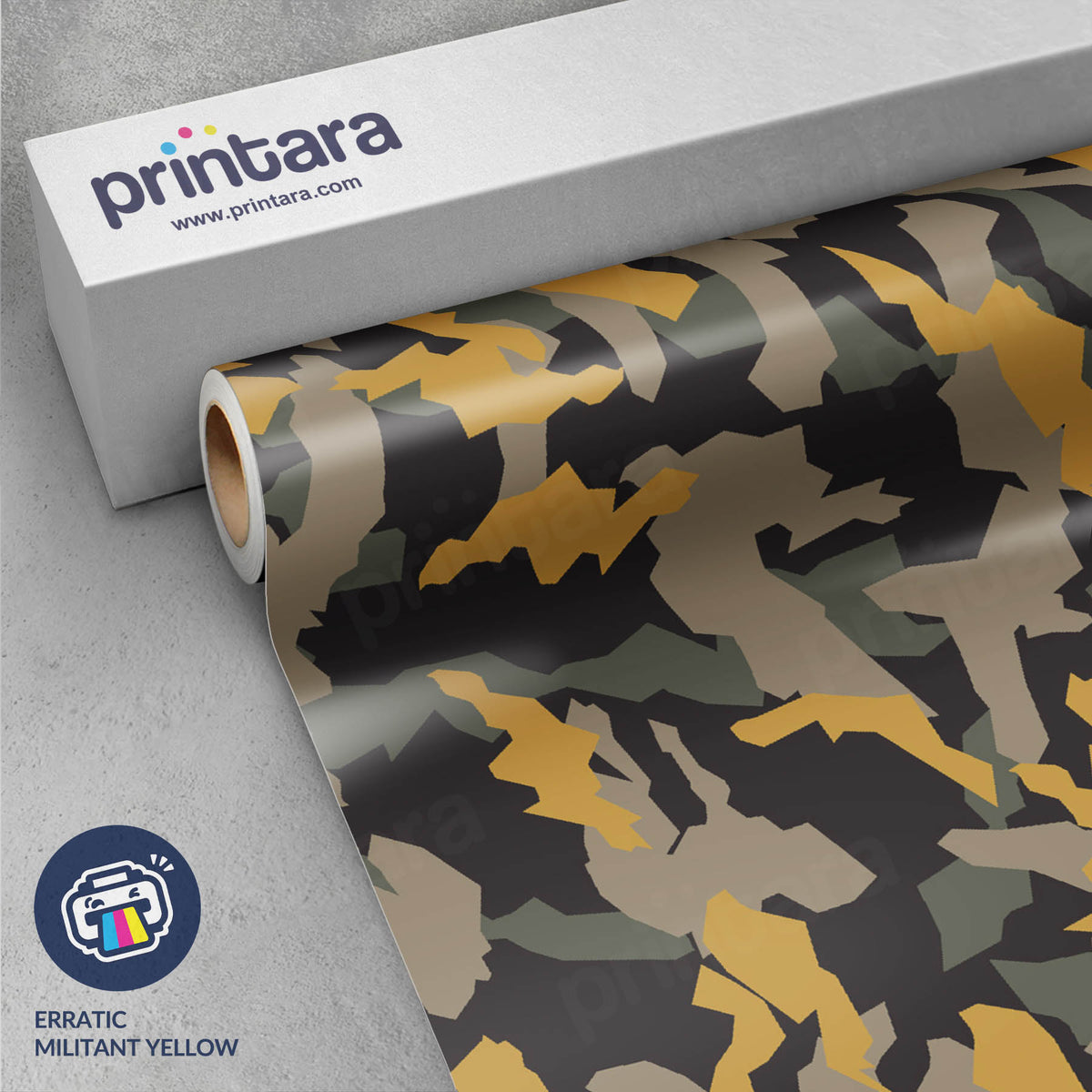 Erratic Militant Yellow Gun Skin Vinyl Wrap