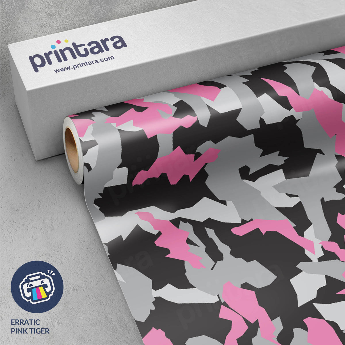 Erratic Pink Tiger Gun Skin Vinyl Wrap