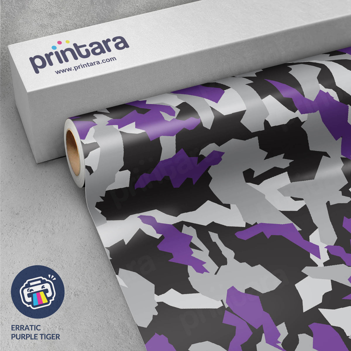 Erratic Purple Tiger Gun Skin Vinyl Wrap