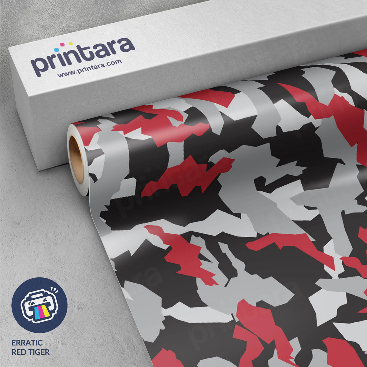 Erratic Red Tiger Gun Skin Vinyl Wrap