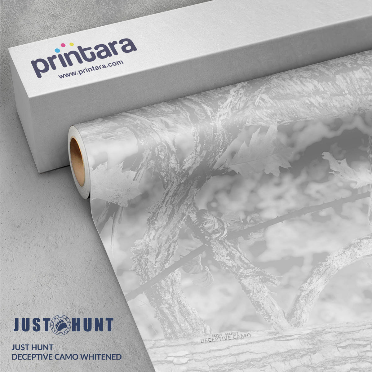 Just Hunt Deceptive Camo Whitened Gun Skin Vinyl Wrap