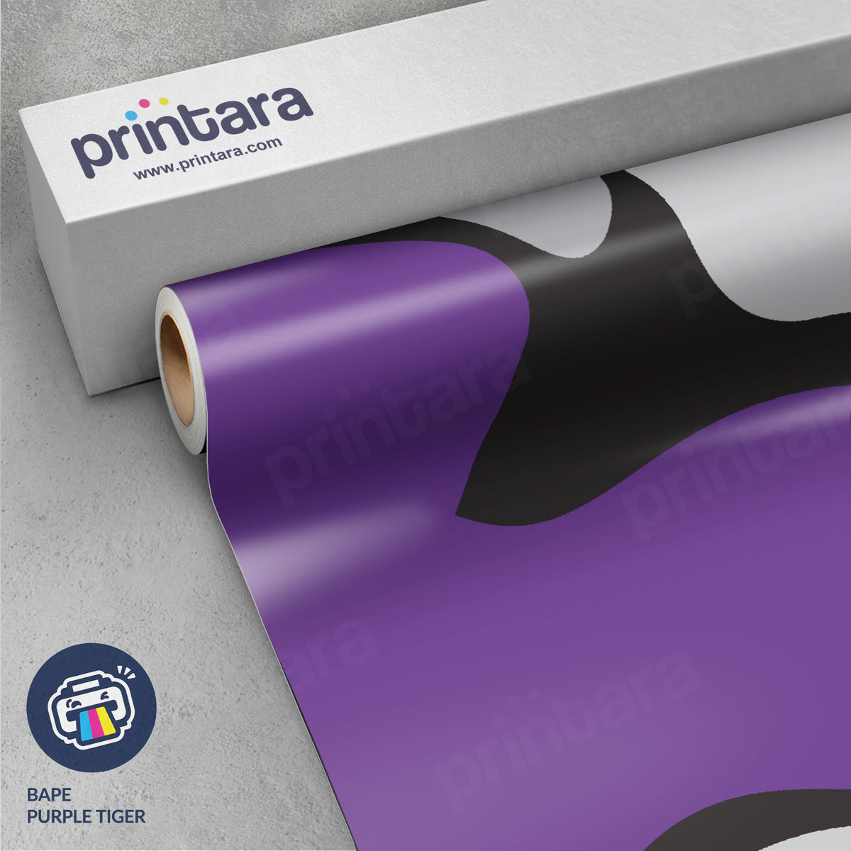Large Bape Purple Tiger Vinyl Wrap