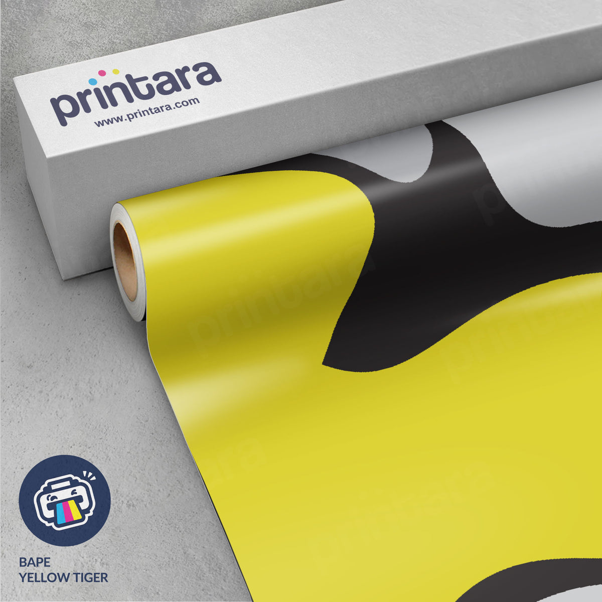 Large Bape Yellow Tiger Vinyl Wrap