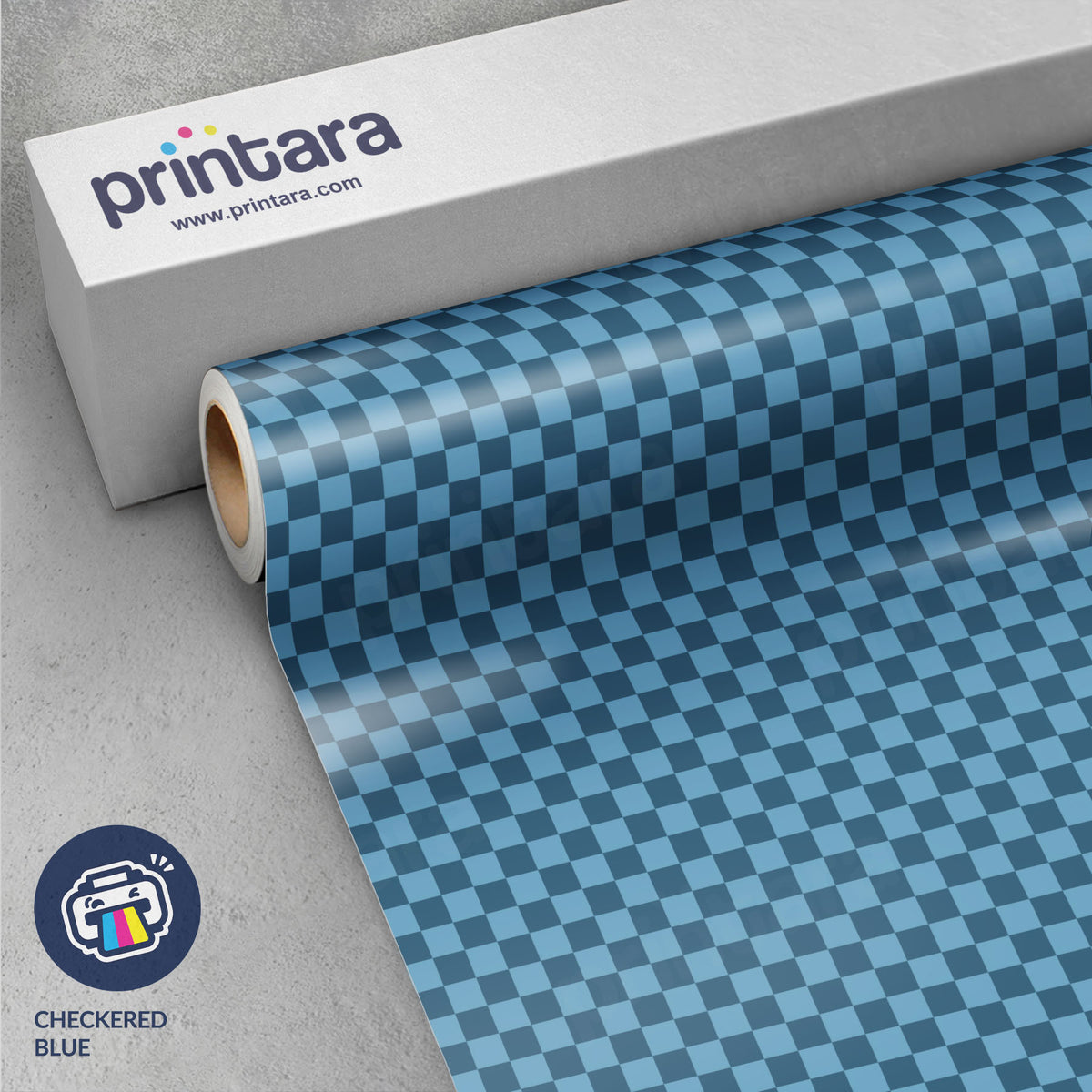 Checkered Blue Vinyl Wrap
