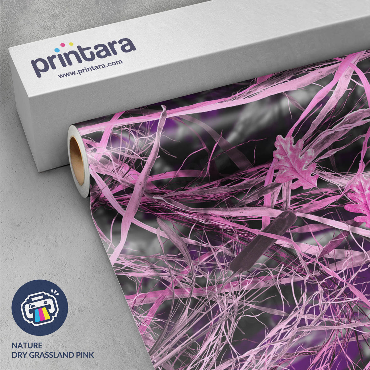 Nature Dry Grassland Pink Gun Skin Vinyl Wrap