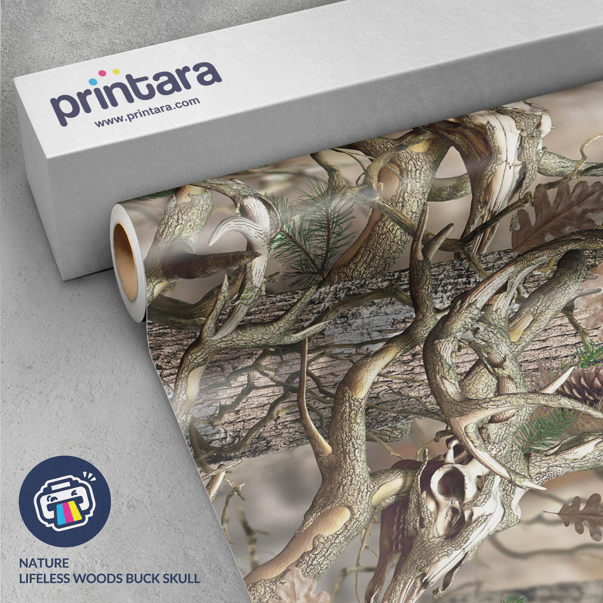 Nature Lifeless Woods Buck Skull Gun Skin Vinyl Wrap