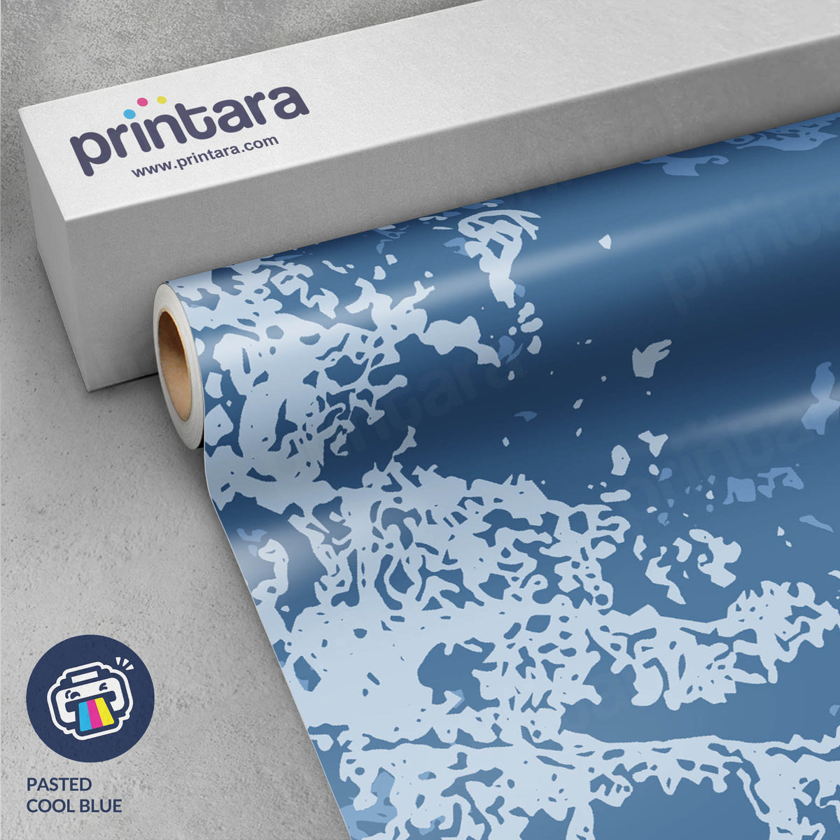 Pasted Cool Blue Gun Skin Vinyl Wrap